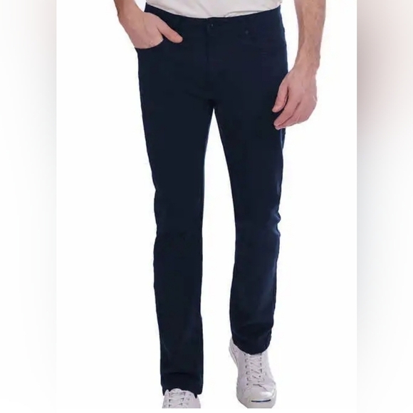 Jachs New York Men's Stretch Straight Fit Mid-Rise Navy‎ Blue Pant 36" x 29". - Picture 5 of 9